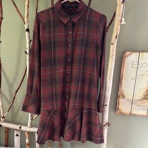 Plaid Long Sleeve Dress